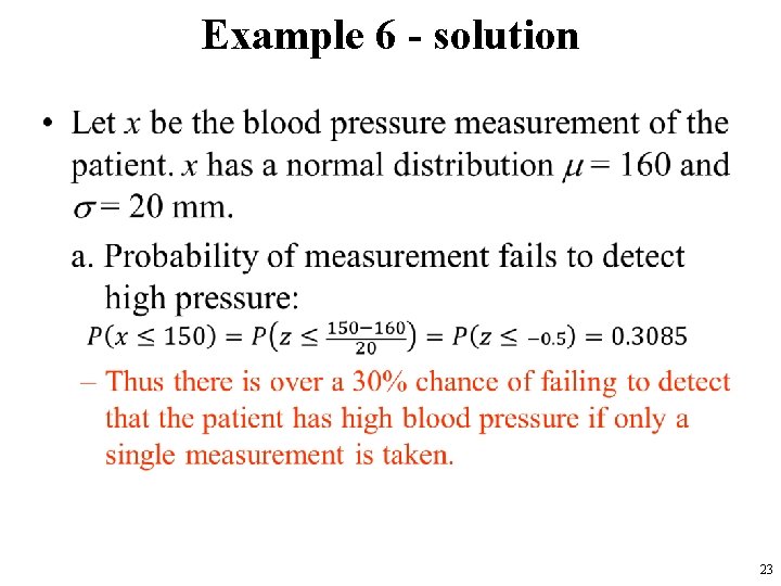 Example 6 - solution • 23 