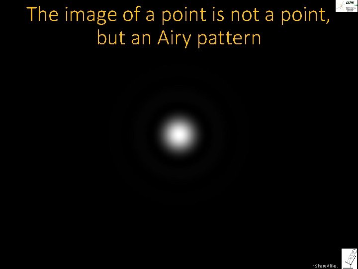 The image of a point is not a point, but an Airy pattern ©Steffen