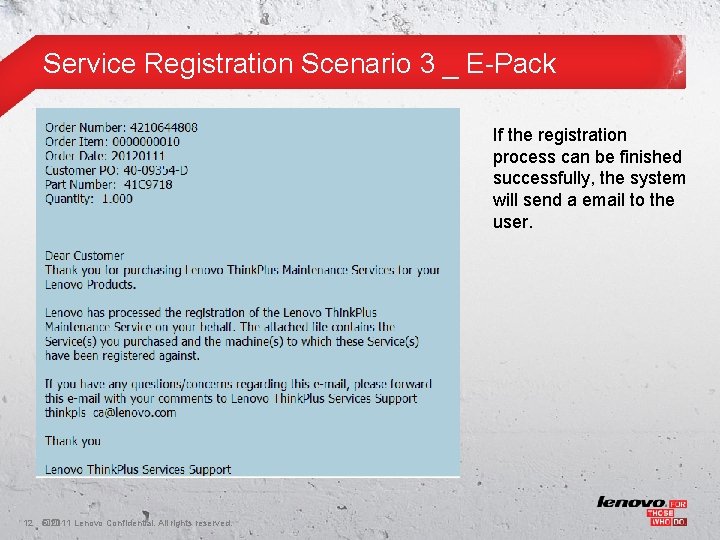 Service Registration Scenario 3 _ E-Pack If the registration process can be finished successfully,