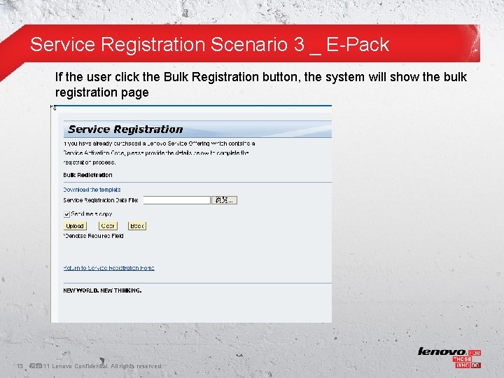 Service Registration Scenario 3 _ E-Pack If the user click the Bulk Registration button, Service Registration Scenario 3 _ E-Pack If the user click the Bulk Registration button,