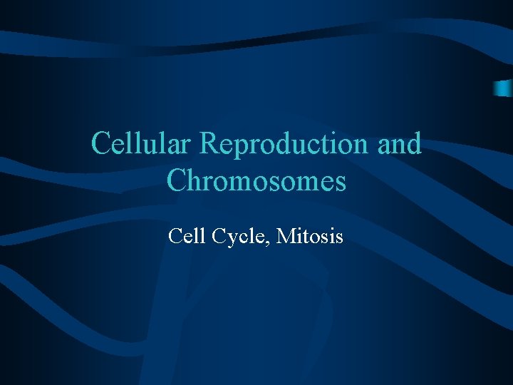 Cellular Reproduction and Chromosomes Cell Cycle, Mitosis 