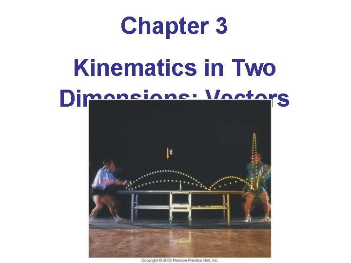 Chapter 3 Kinematics in Two Dimensions; Vectors 