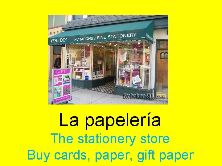 La papelería The stationery store Buy cards, paper, gift paper 