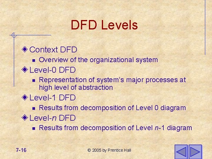 DFD Levels Context DFD n Overview of the organizational system Level-0 DFD n Representation DFD Levels Context DFD n Overview of the organizational system Level-0 DFD n Representation