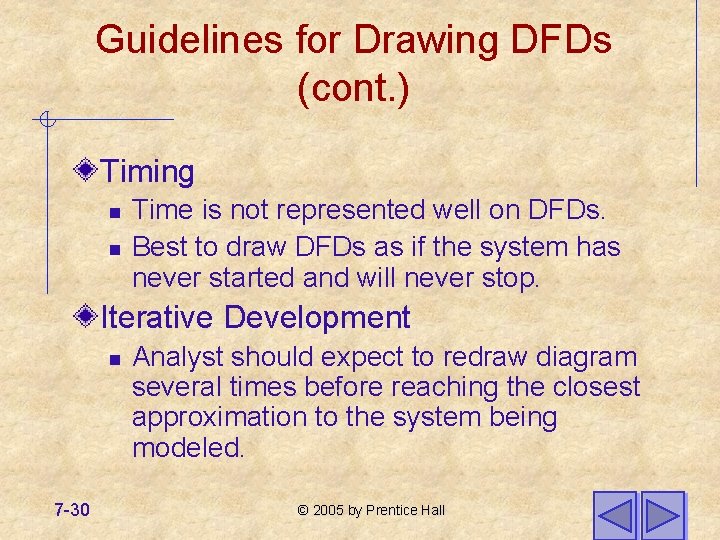 Guidelines for Drawing DFDs (cont. ) Timing n n Time is not represented well Guidelines for Drawing DFDs (cont. ) Timing n n Time is not represented well