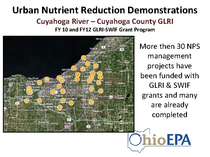 Urban Nutrient Reduction Demonstrations Cuyahoga River – Cuyahoga County GLRI FY 10 and FY