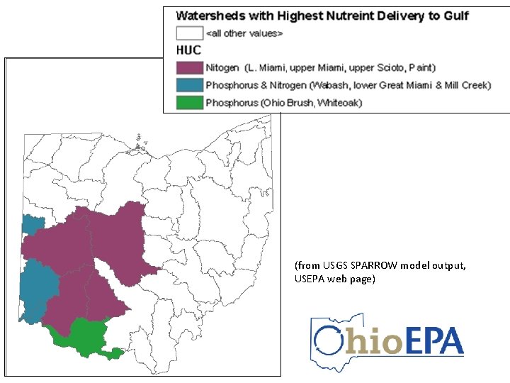 (from USGS SPARROW model output, USEPA web page) 