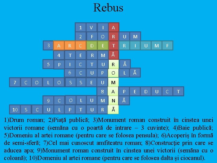 Rebus 3 5 7 10 C S O C L 1 V I A