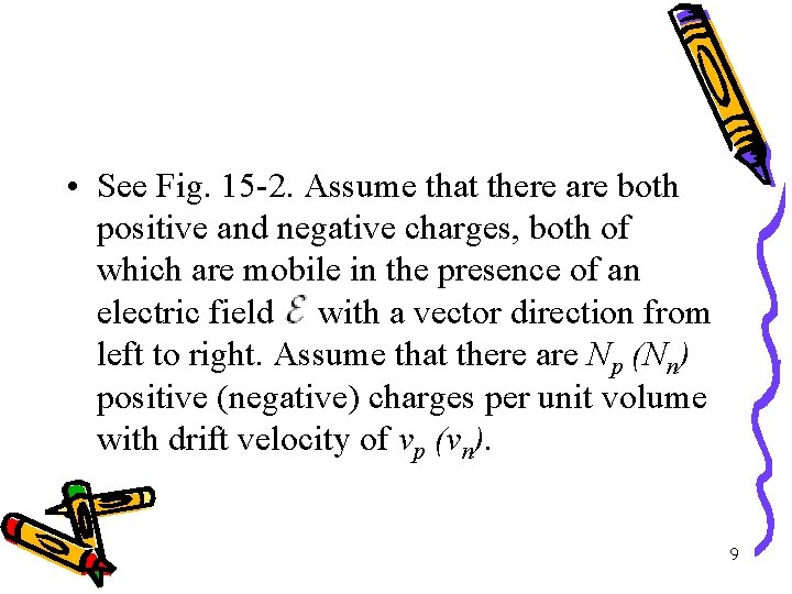  • See Fig. 15 -2. Assume that there are both positive and negative