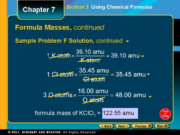 Chapter 7 Section 3 Using Chemical Formulas Preview