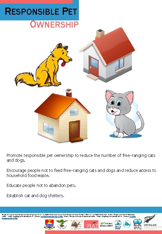 RESPONSIBLE PET OWNERSHIP Promote responsible pet ownership to reduce the number of free-ranging cats