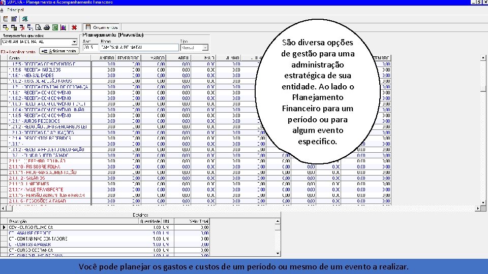 São diversa opções de gestão para uma administração estratégica de sua entidade. Ao lado