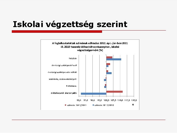 Iskolai végzettség szerint 