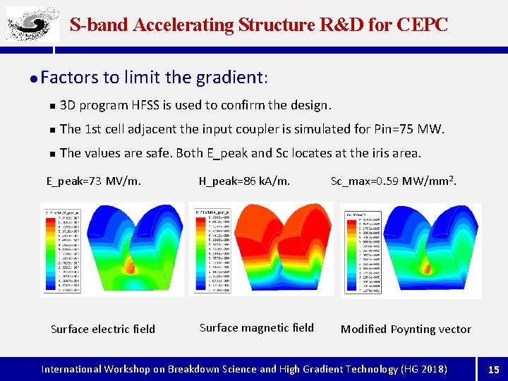 S-band Accelerating Structure R&D for CEPC l Factors to limit the gradient: n 3