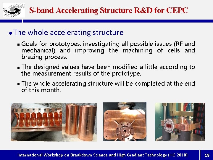 S-band Accelerating Structure R&D for CEPC l The whole accelerating structure n n n