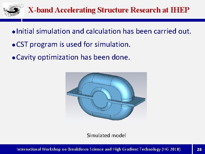 X-band Accelerating Structure Research at IHEP l Initial simulation and calculation has been carried