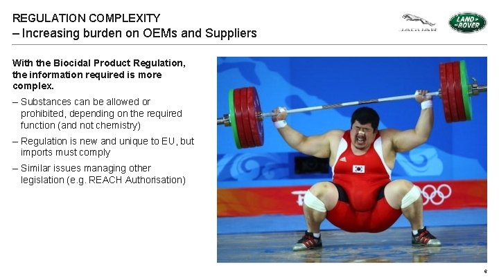 REGULATION COMPLEXITY – Increasing burden on OEMs and Suppliers With the Biocidal Product Regulation,