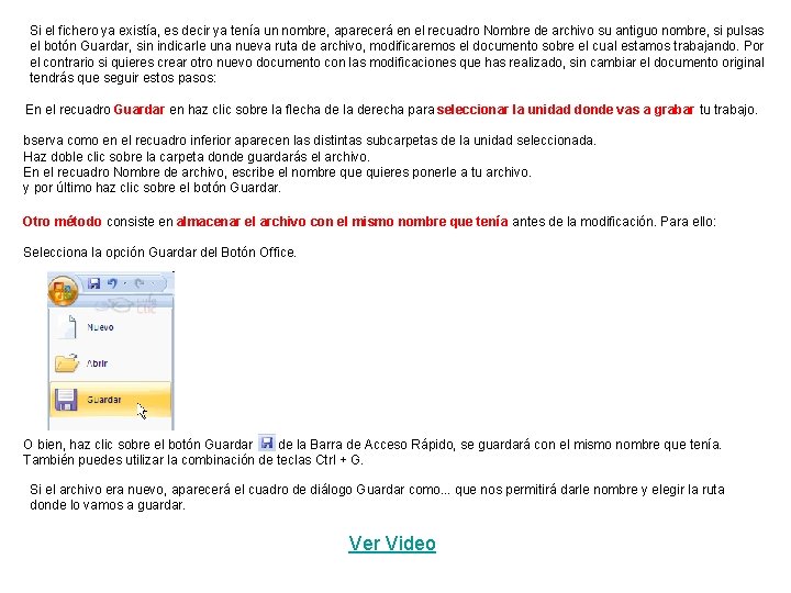 Si el fichero ya existía, es decir ya tenía un nombre, aparecerá en el