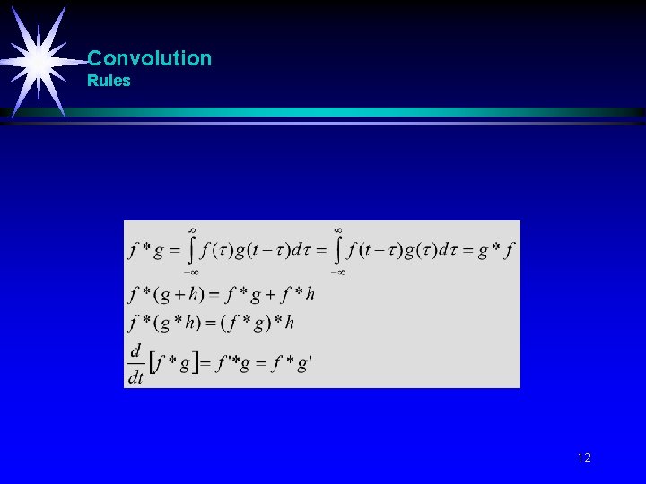 Convolution Rules 12 