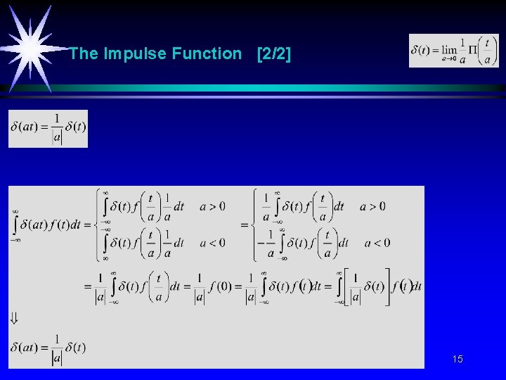The Impulse Function [2/2] 15 