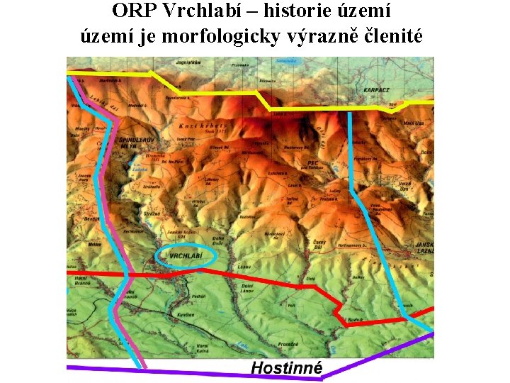 ORP Vrchlabí – historie území je morfologicky výrazně členité 