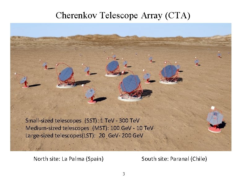 Cherenkov Telescope Array (CTA) Small-sized telescopes (SST): 1 Te. V - 300 Te. V