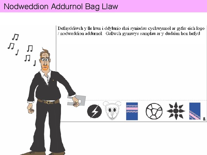 Nodweddion Addurnol Bag Llaw 