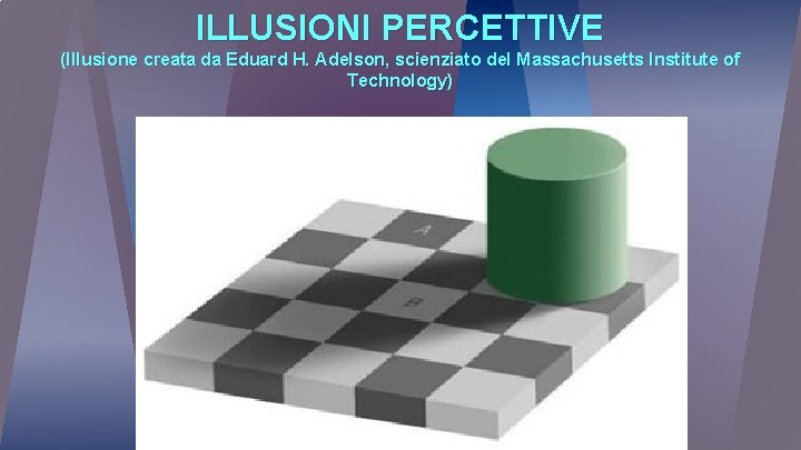 ILLUSIONI PERCETTIVE (Illusione creata da Eduard H. Adelson, scienziato del Massachusetts Institute of Technology)