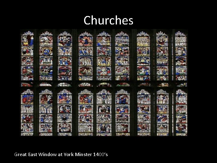 Churches Great East Window at York Minster 1400’s 