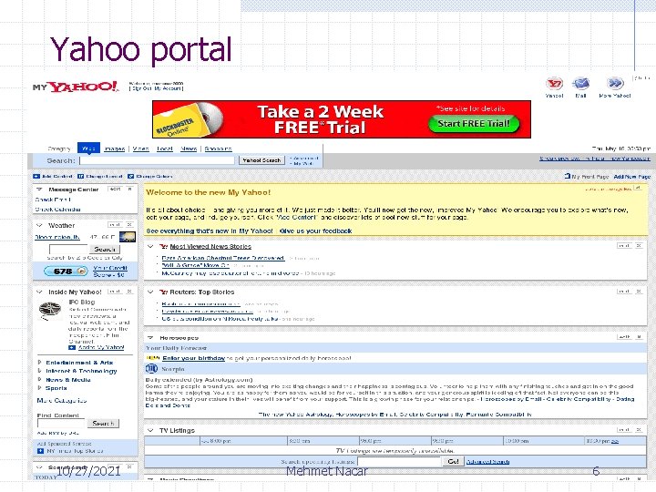 Yahoo portal 10/27/2021 Mehmet Nacar 6 