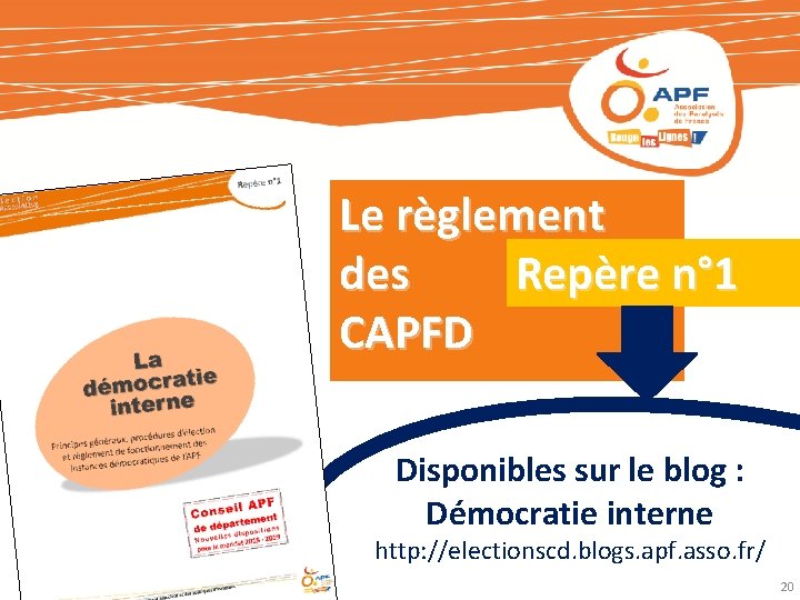 Le règlement des Repère n° 1 CAPFD Disponibles sur le blog : Démocratie interne