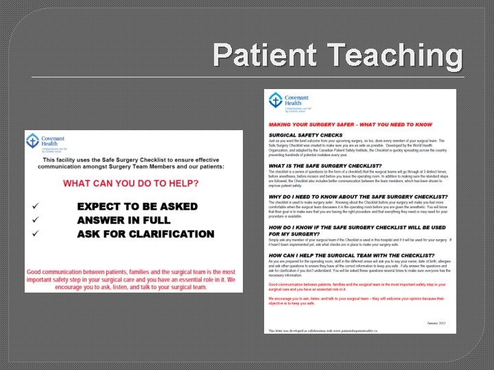 Patient Teaching 