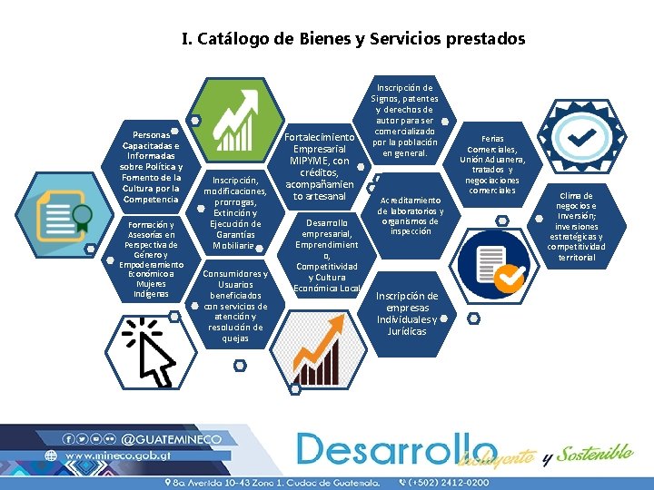 I. Catálogo de Bienes y Servicios prestados Personas Capacitadas e Informadas sobre Política y