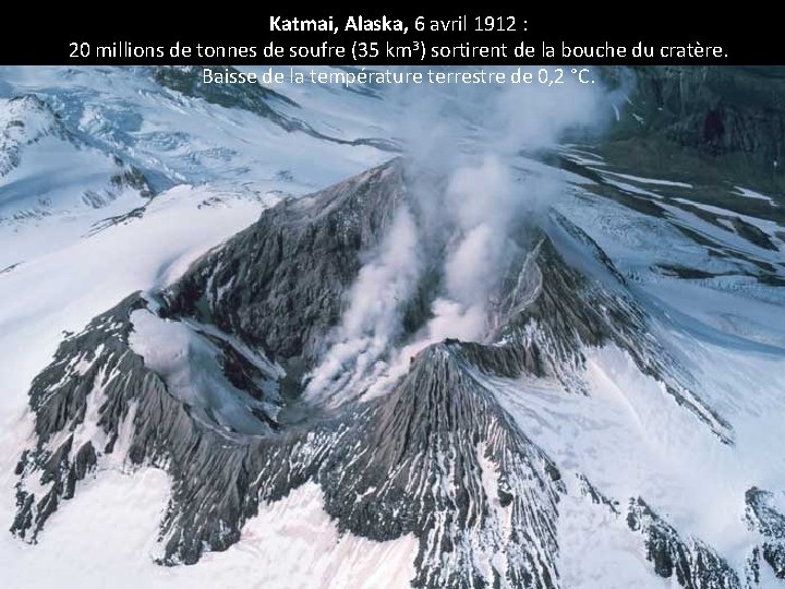 Katmai, Alaska, 6 avril 1912 : 20 millions de tonnes de soufre (35 km