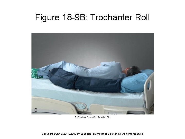 Figure 18 -9 B: Trochanter Roll Copyright © 2018, 2014, 2009 by Saunders, an