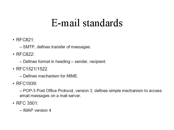 E-mail standards 