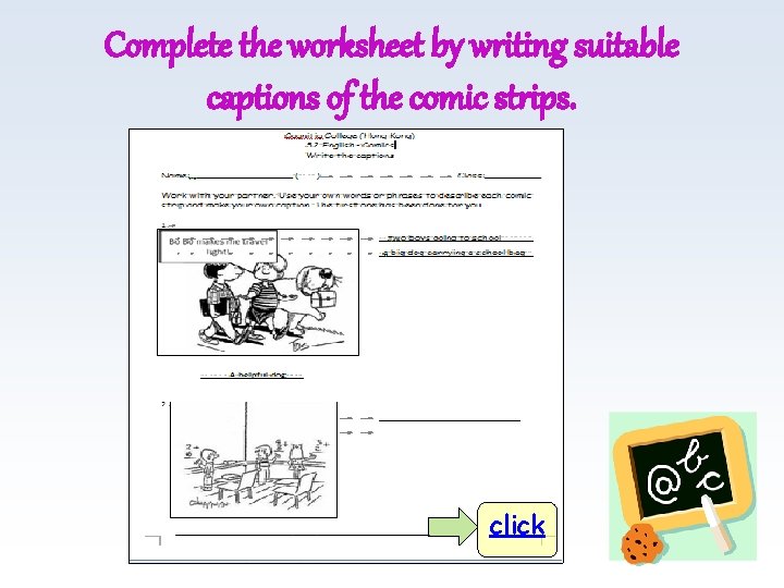 Comics and Cartoons Lets learn more about characters