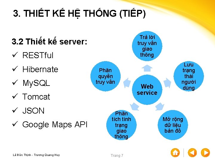 3. THIẾT KẾ HỆ THỐNG (TIẾP) Trả lời truy vấn giao thông 3. 2