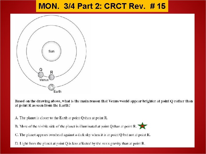 MON. 3/4 Part 2: CRCT Rev. # 15 