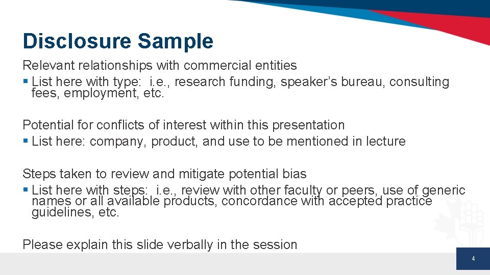 Presentation Title Subheader Speaker Name 2 Disclosure Provide