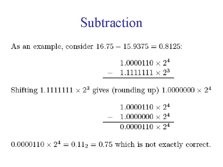 Subtraction 