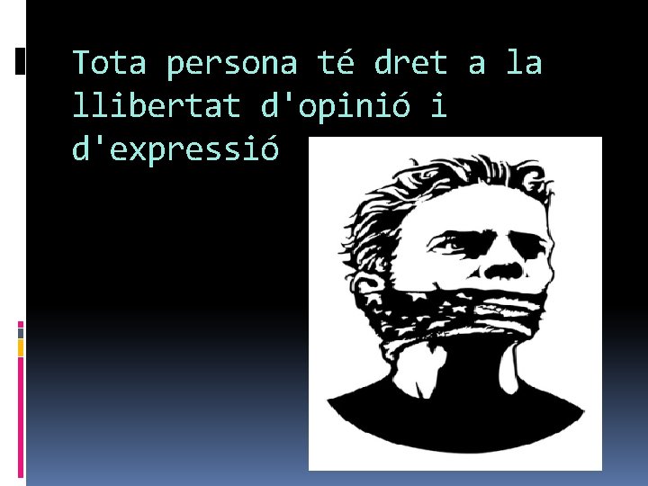 Tota persona té dret a la llibertat d'opinió i d'expressió 