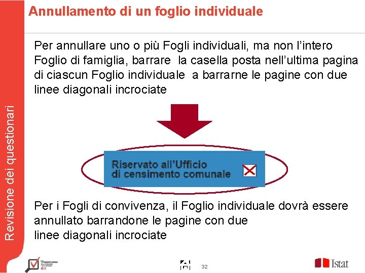 Annullamento di un foglio individuale Revisione dei questionari Per annullare uno o più Fogli