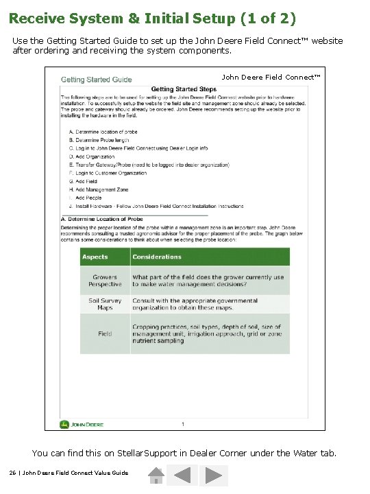 Receive System & Initial Setup (1 of 2) Use the Getting Started Guide to