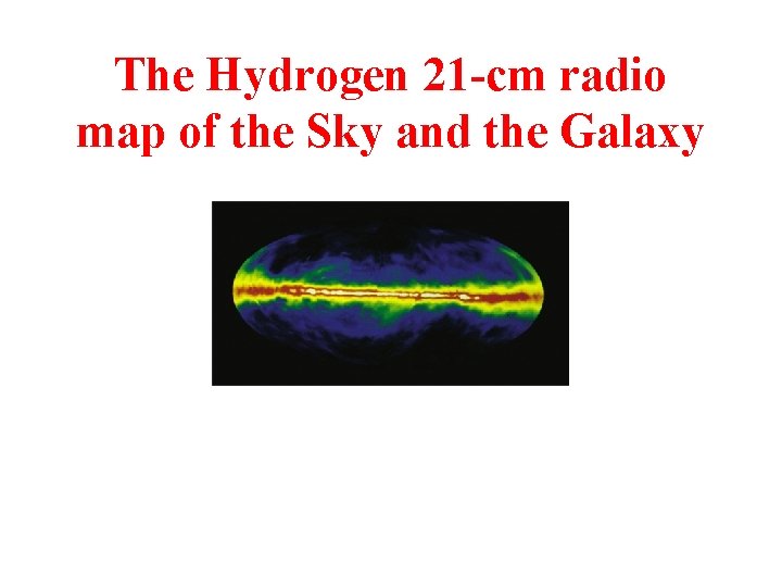 The Hydrogen 21 -cm radio map of the Sky and the Galaxy 