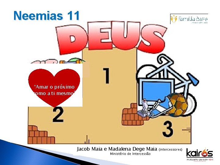 Neemias 11 “Amar o próximo como a ti mesmo” Jacob Maia e Madalena Dege