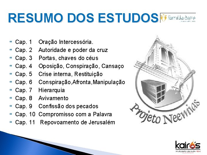 RESUMO DOS ESTUDOS Cap. 1 Cap. 2 Cap. 3 Cap. 4 Cap. 5 Cap.