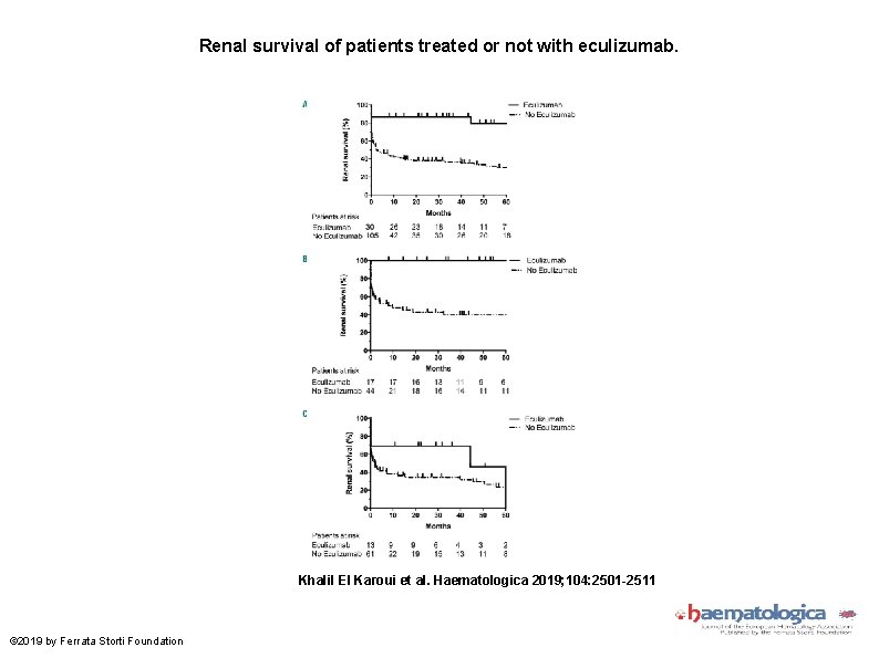 Renal survival of patients treated or not with eculizumab. Khalil El Karoui et al.