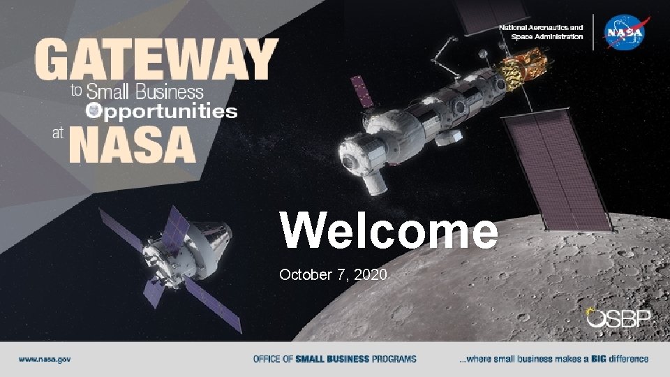 Welcome October 7, 2020 