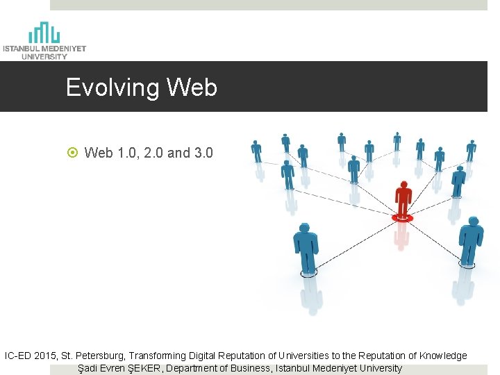 Evolving Web 1. 0, 2. 0 and 3. 0 IC-ED 2015, St. Petersburg, Transforming